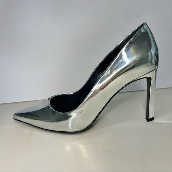 Zadig and Voltaire Perfect Mirror Leather Pumps With Wing Logo Sz 8 (39) NIB - Picture 9 of 14